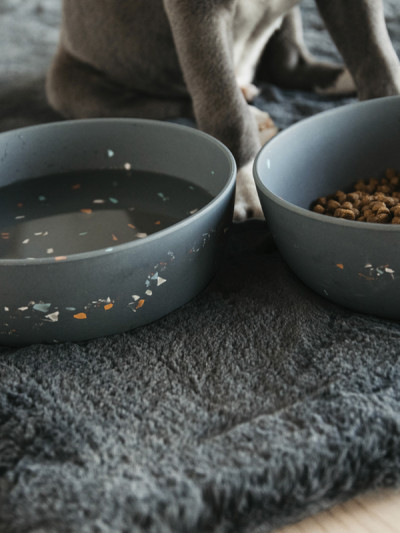 Gamelle pour chien Bamboo Terrazzo Gris Large - Kentucky