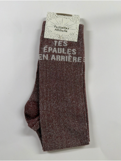 Chaussettes Tes épaules en arrière - Paillettes Attitude