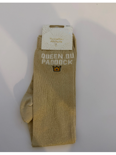 Chaussettes Queen du paddock - Paillettes Attitude