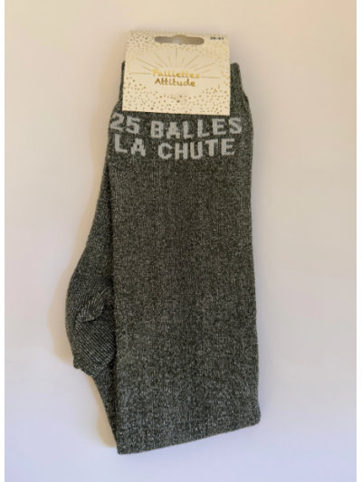 Chaussettes 25 balles la chute - Paillettes Attitude