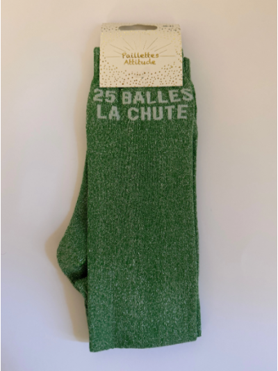 Chaussettes 25 balles la chute - Paillettes Attitude
