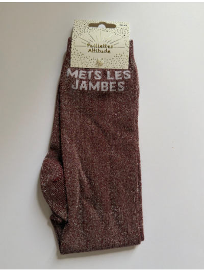 Chaussettes Mets les jambes - Paillettes Attitude