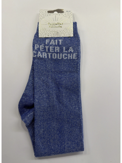 Chaussettes Fait péter la cartouche - Paillettes Attitude