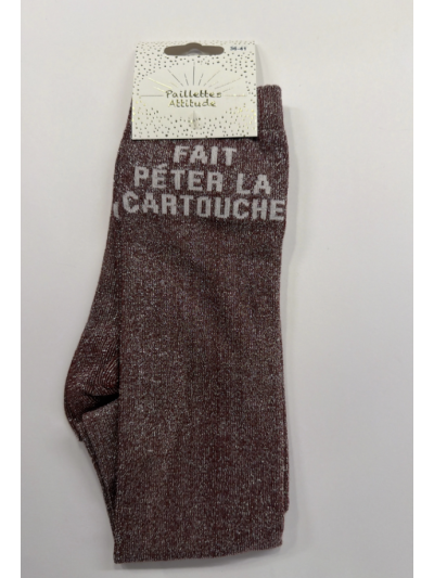 Chaussettes Fait péter la cartouche - Paillettes Attitude