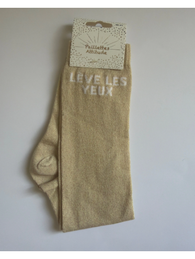 Chaussettes Lève les yeux - Paillettes Attitude