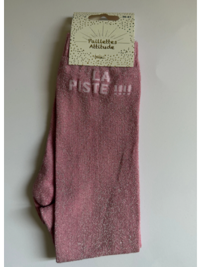 Chaussettes La piste !! - Paillettes Attitude