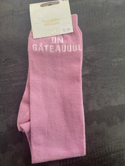 Chaussettes Un gateauuuu - Paillettes Attitude