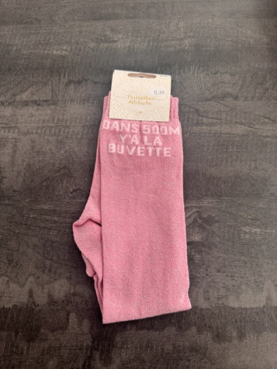 Chaussettes Dans 500m y'a la buvette - Paillettes Attitude