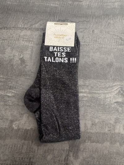Chaussettes baisse tes talons - Paillettes Attitude