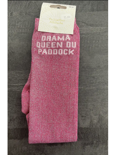 Chaussettes drama queen du paddock  - Paillettes Attitude