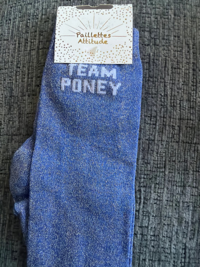 Chaussettes team poney - Paillettes Attitude