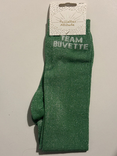 Chaussettes Team buvette  - Paillettes Attitude