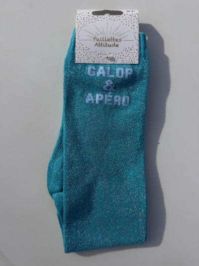 Chaussettes galop & Apéo  - Paillettes Attitude